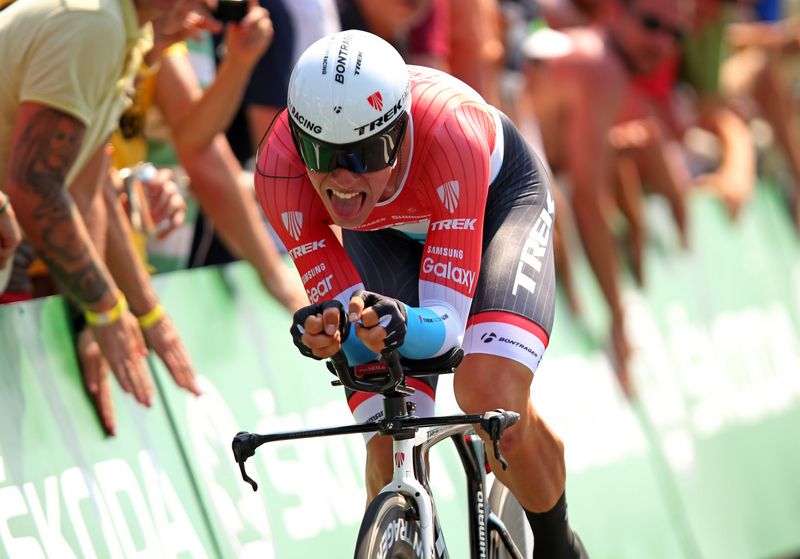 Bob Jungels (Trek) in his first Tour de France stage