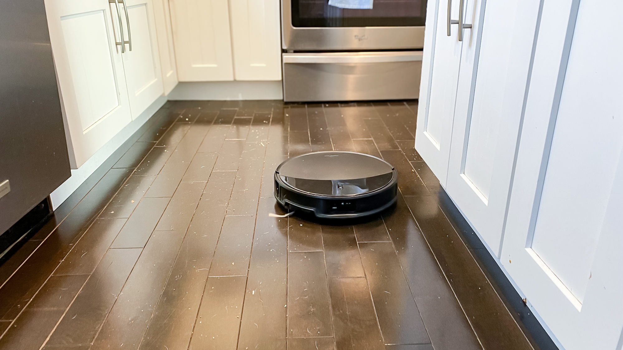Roborock Saros 20 robot vacuum in an apartment