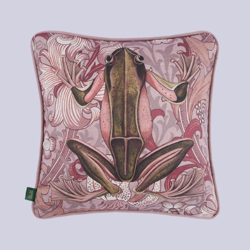 Cushions by Apolonja Ltd, Golden Lily Amphibia Hemp Cushion - Tourmaline