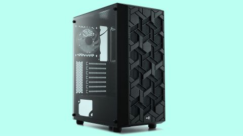 Budget PC case on a desk, including those from Aerocool, Bitfinix, and Kolink