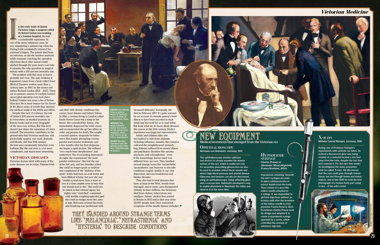 Victorian Medicine feature spread two, All About History 128