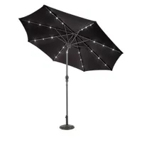 Suntime 2.7m Adjustable Parasol with Bluetooth Speaker and LED Lights, Black | £169 at John Lewis