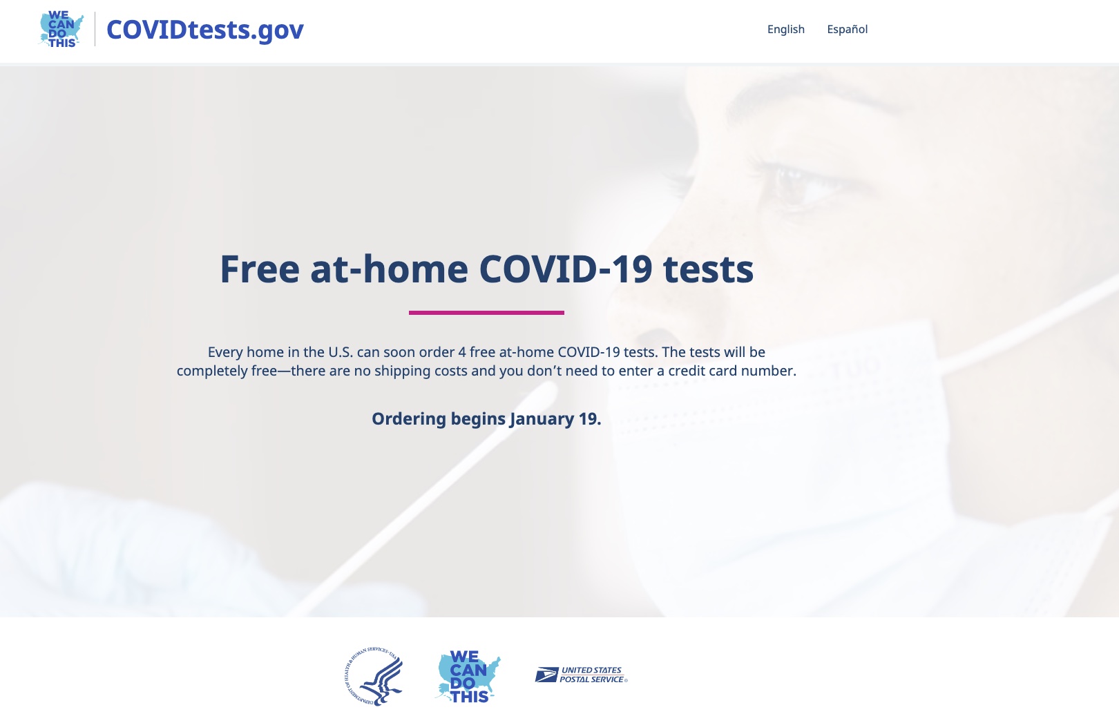 Covid tests website