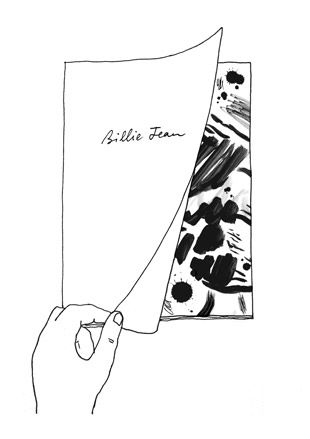 A fax copy of 'Untitled' by British artist Billie Jean