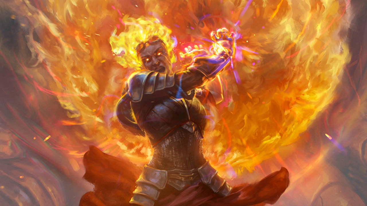Le pyromancien Chandra invoque une boule de feu