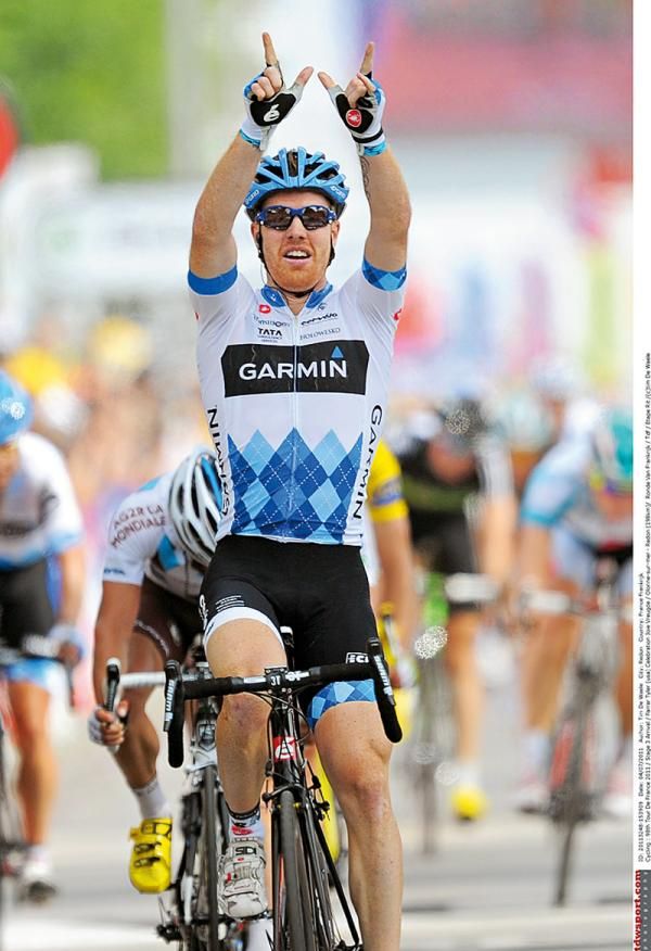 Tyler Farrar dedictated his first Tour de France stage win to his late friend Wouter Weylandt