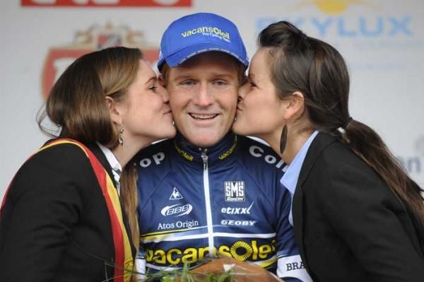 Bobbie Traksel (Vacansoleil) on the podium