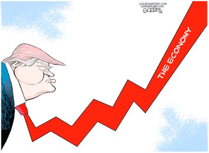 Political cartoon U.S. Trump economy