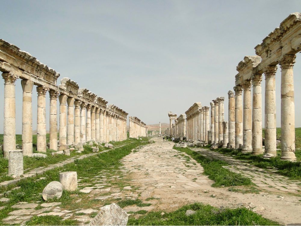 The ancient city of Apamea in Syria is one of of many sites in the Middle East that have been heavily looted and/or destroyed.