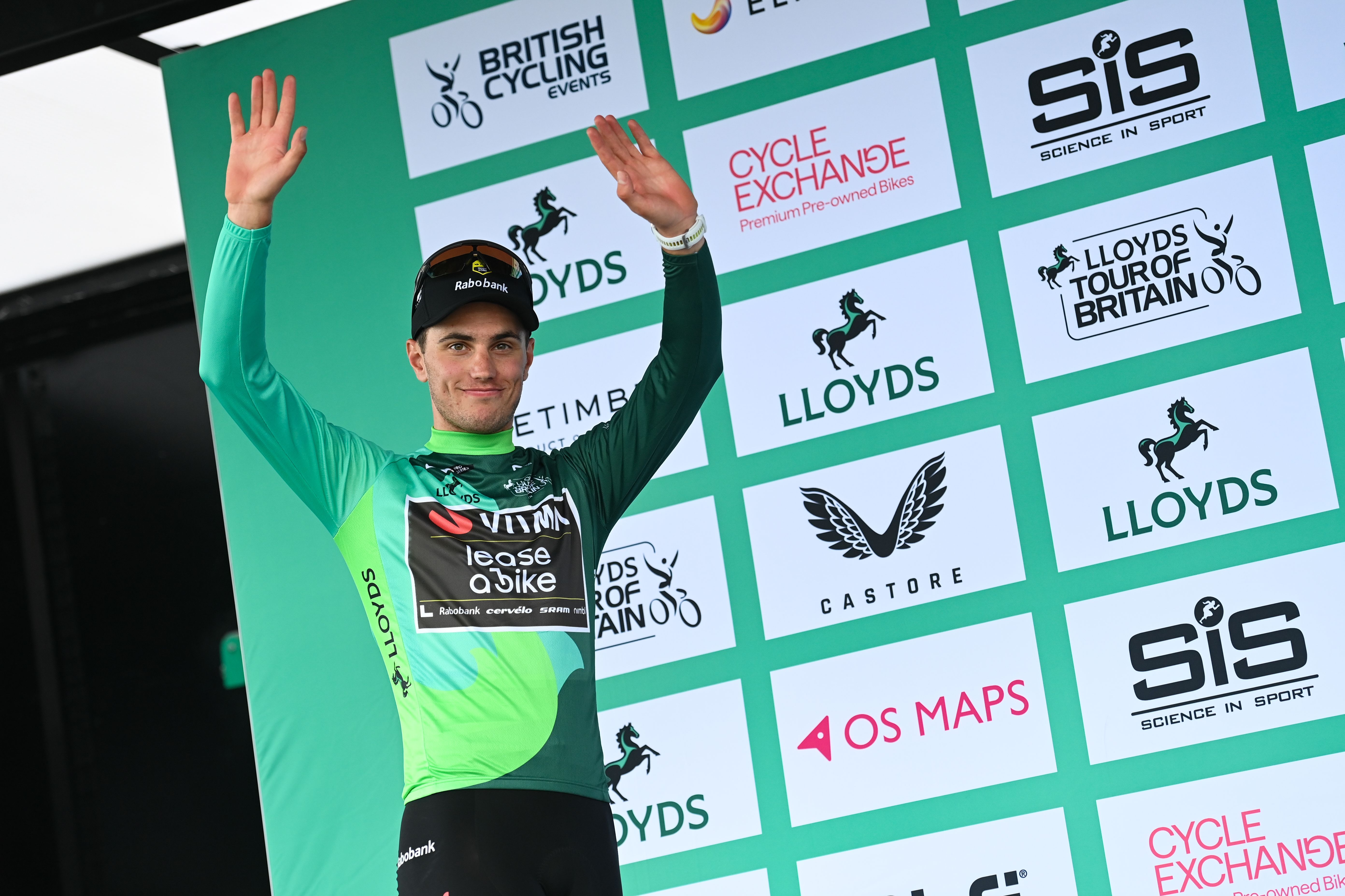 2025 Lloyds Tour of Britain - 02 Sep 2025Cycling - 2025 Lloyds Tour of Britain - Stage 1: Woodbridge to Southwold - Podium - Olav Kooij (Team Visma | Lease a Bike) Leader General ClassificationBy: Simon Wilkinson/SWpix.com/Shutterstock