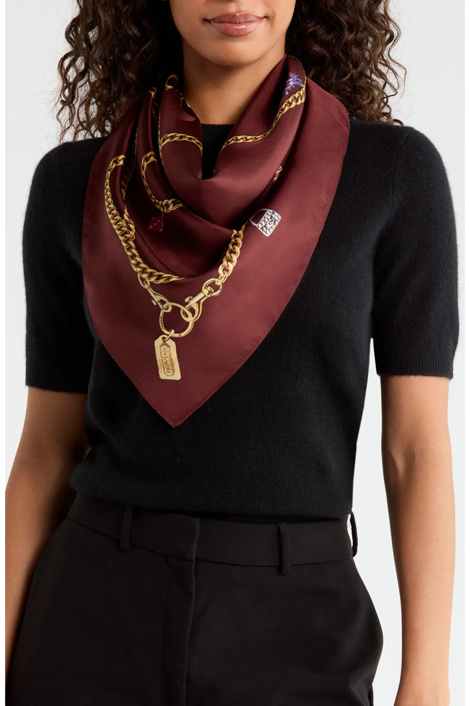 COACH, Charms Silk Scarf