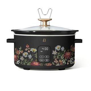 Beautiful 6 Qt Programmable Slow Cooker, Wildflower by Drew Barrymore, Black