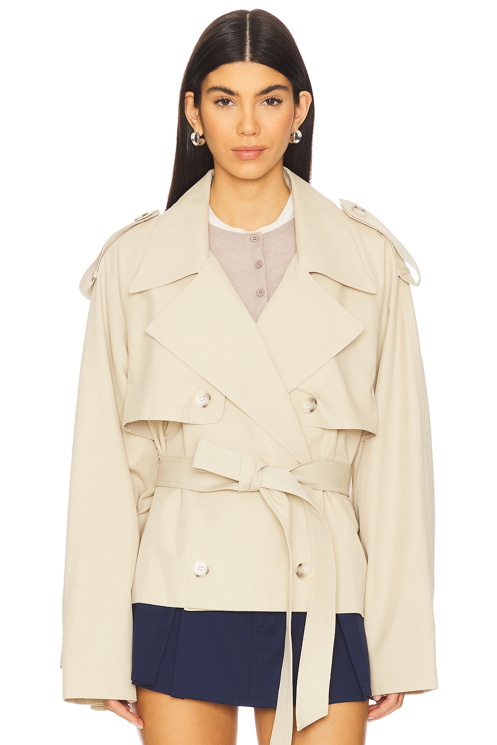 Eleanor Cropped Trench Coat
