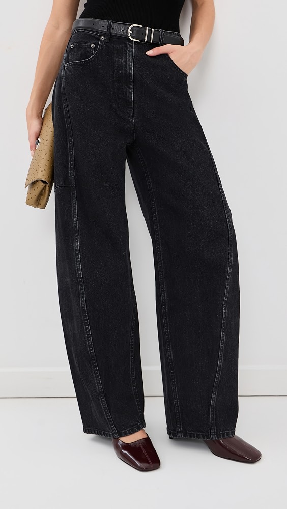 Sid Barrel Jeans - Black