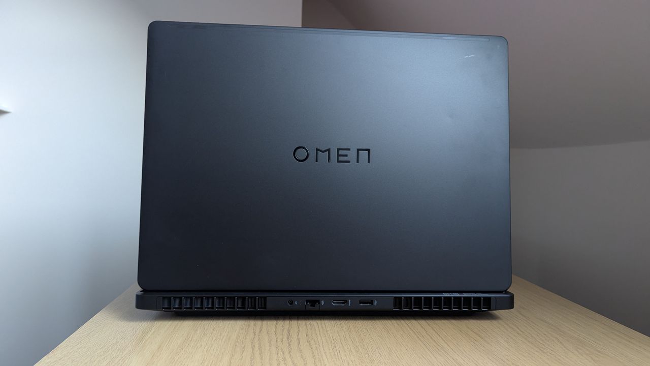 HP Omen Max 16 on a wooden desk
