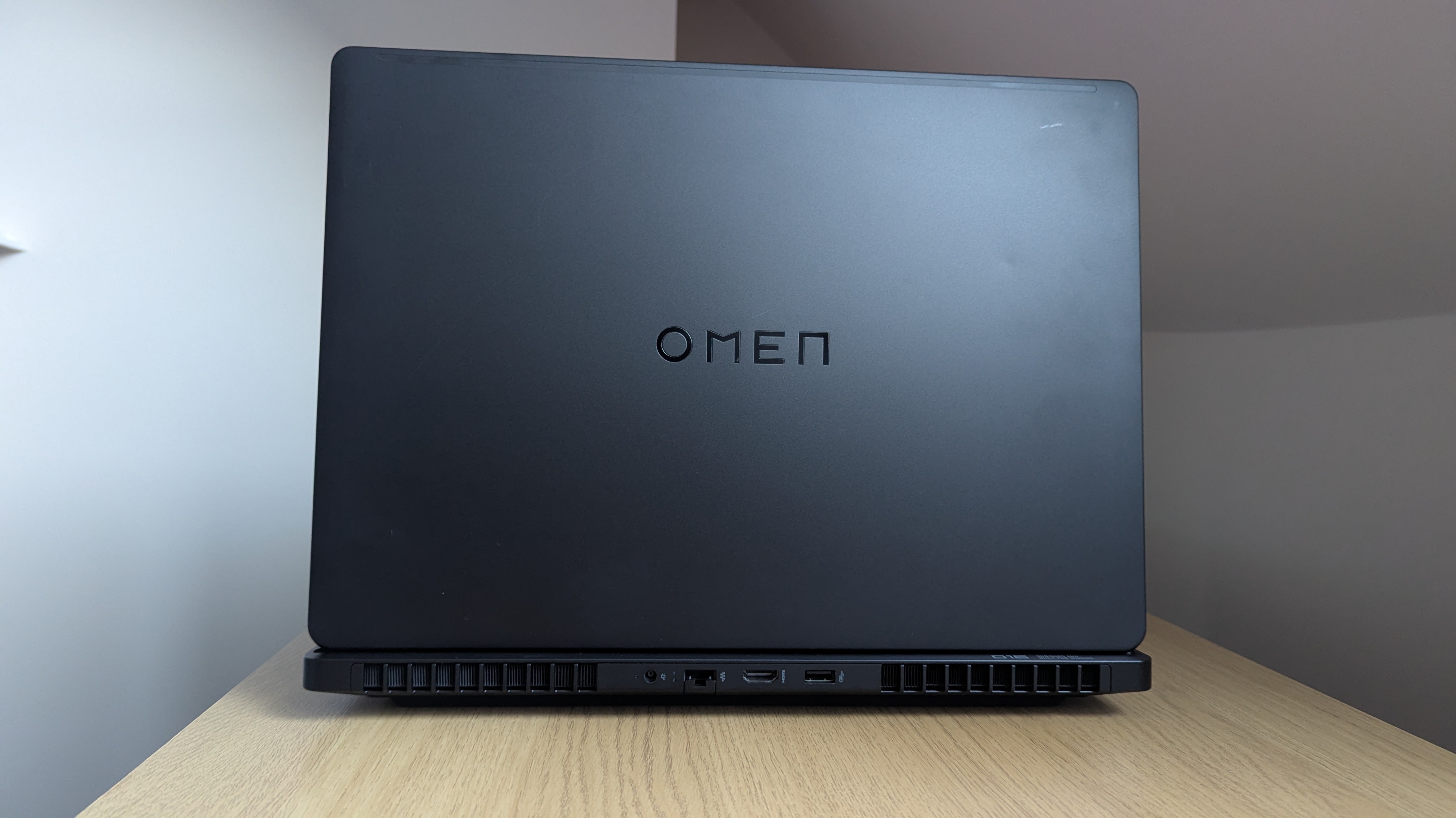 HP Omen Max 16 on a wooden desk