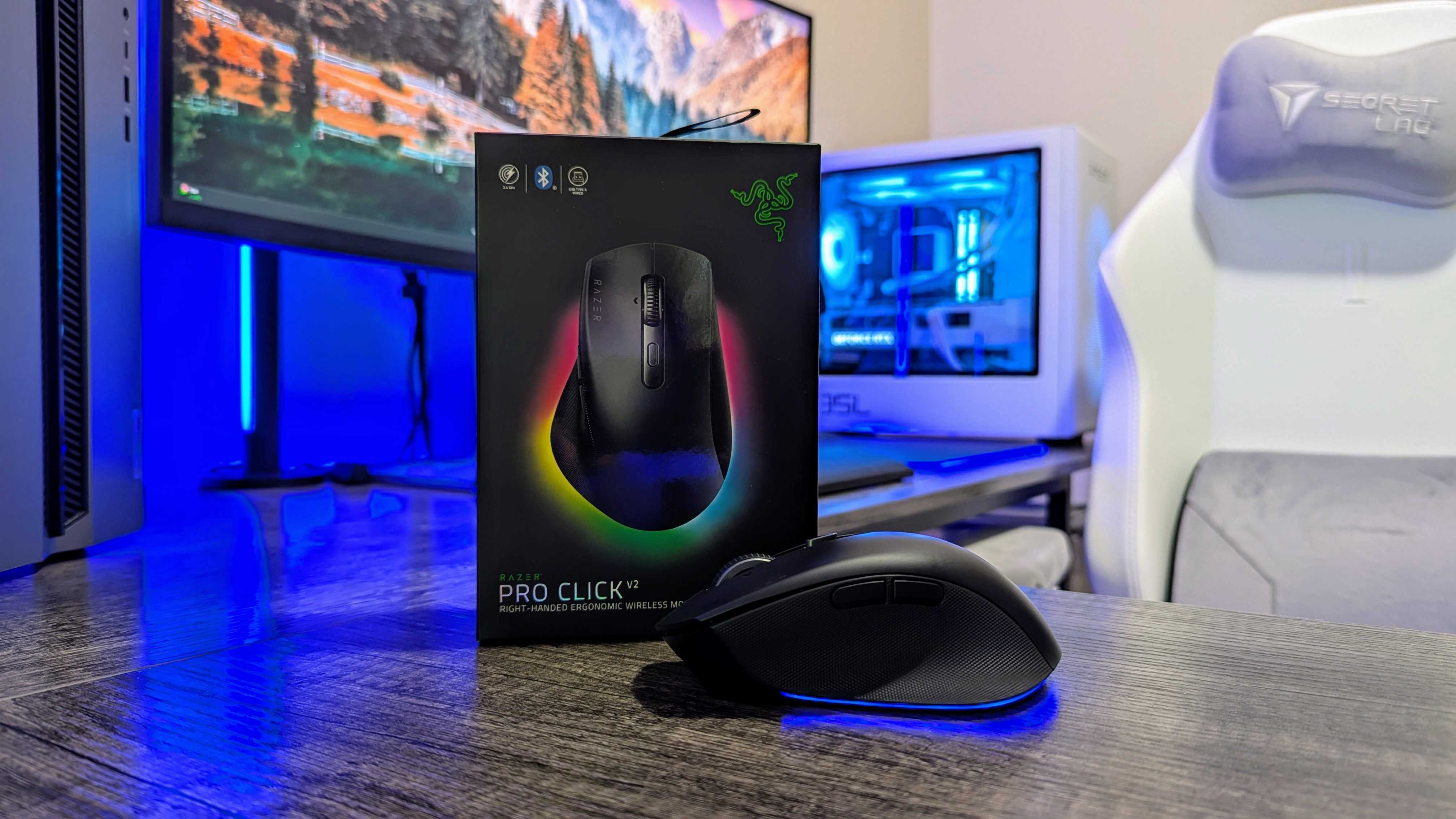 Image of the Razer Pro Click V2 wireless mouse.