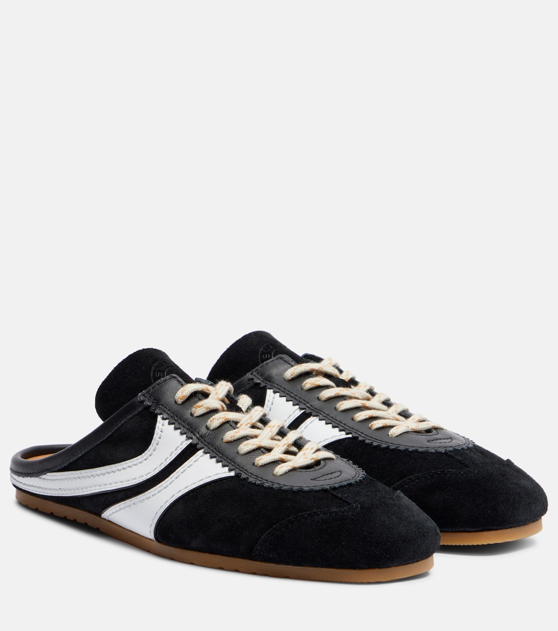 Suede Mules in Black - Dries Van Noten