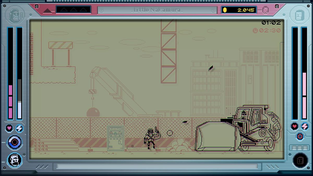 Future Knight retro indie game designed to look like the art style of Game &amp; Watch LCD handheld games