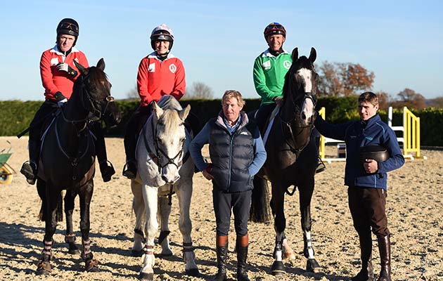 A.P. McCoy, Frankie Dettori and Victoria Pendleton with Nick Skelton