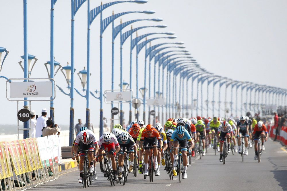 The sprint opens up for stage 1 at the Tour of Oman 2019