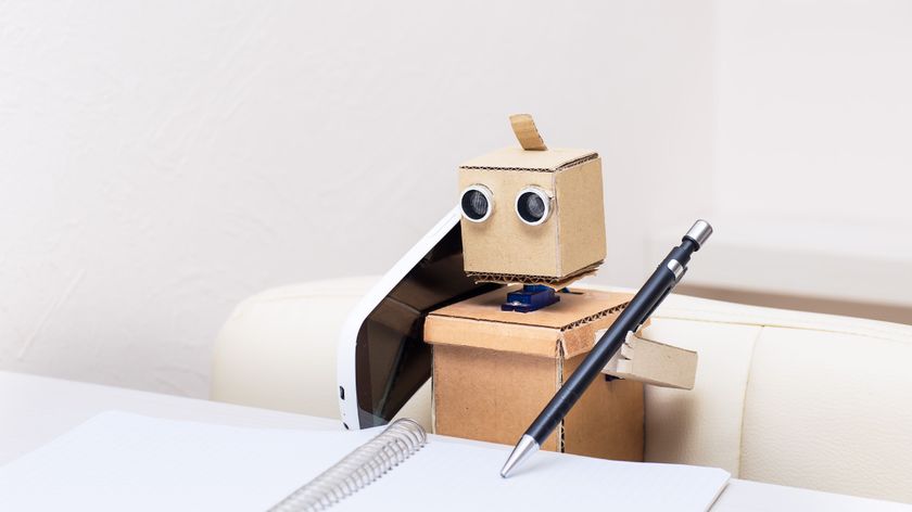 Robot talking on the phone