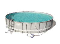 Bestway 18 x 4.3 ft Reinforced Power Steel Frame Above Ground Swimming Pool Set: $539.99