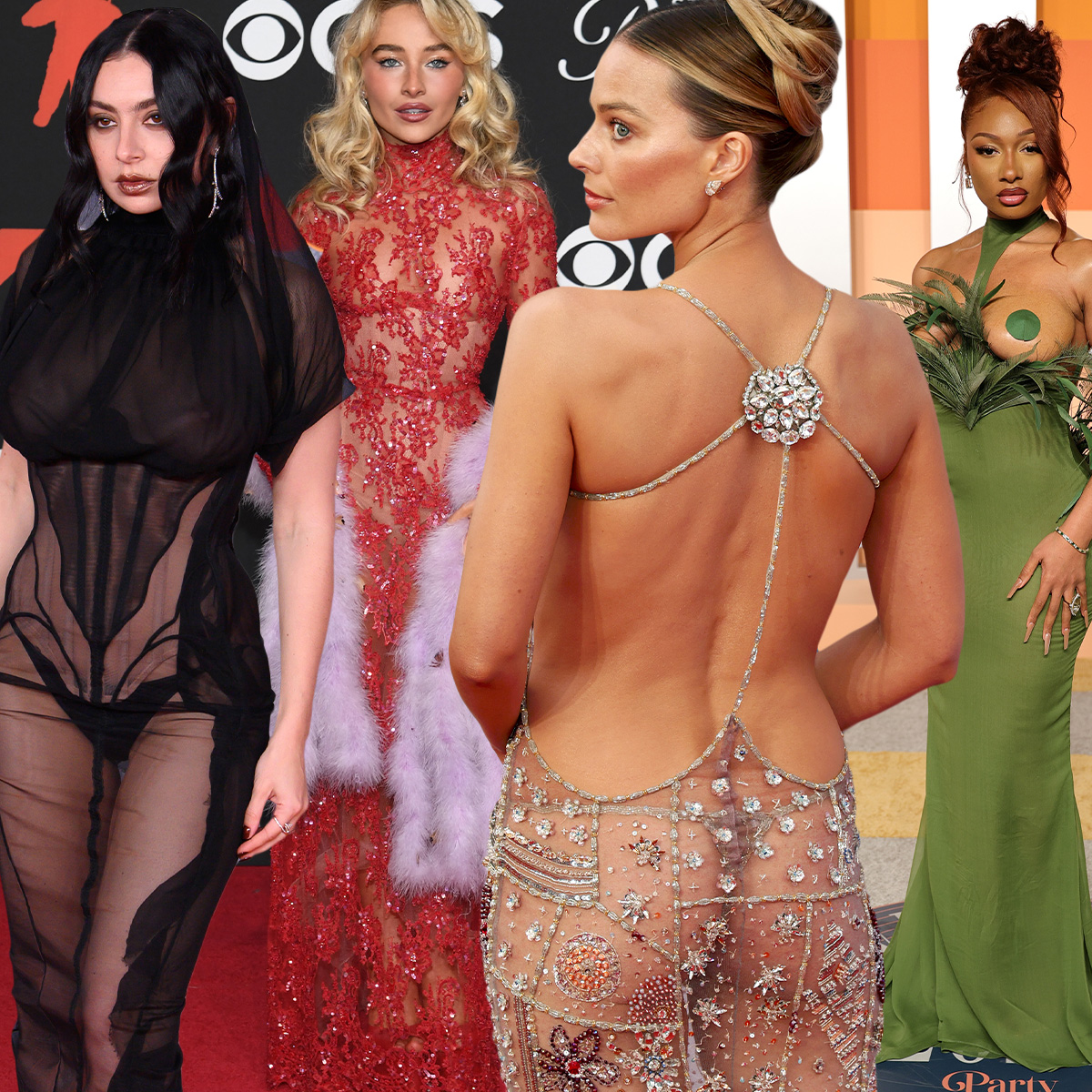 the best naked dresses on celebrities in recent years