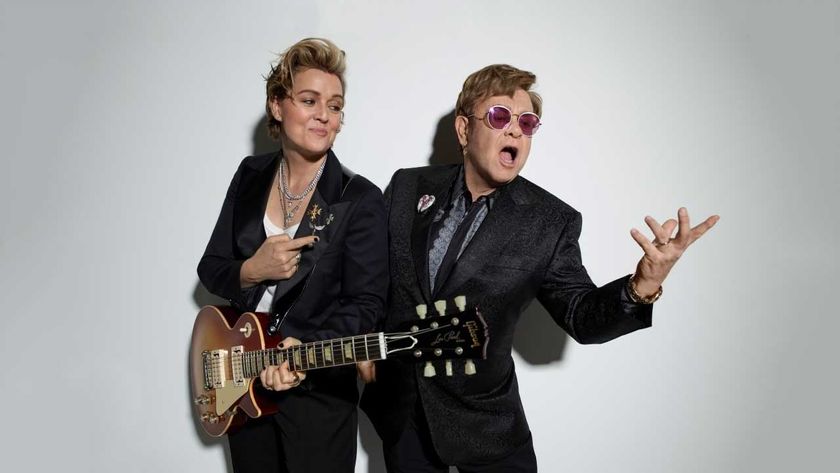 Elton John and Brandi Carlile studio portrait