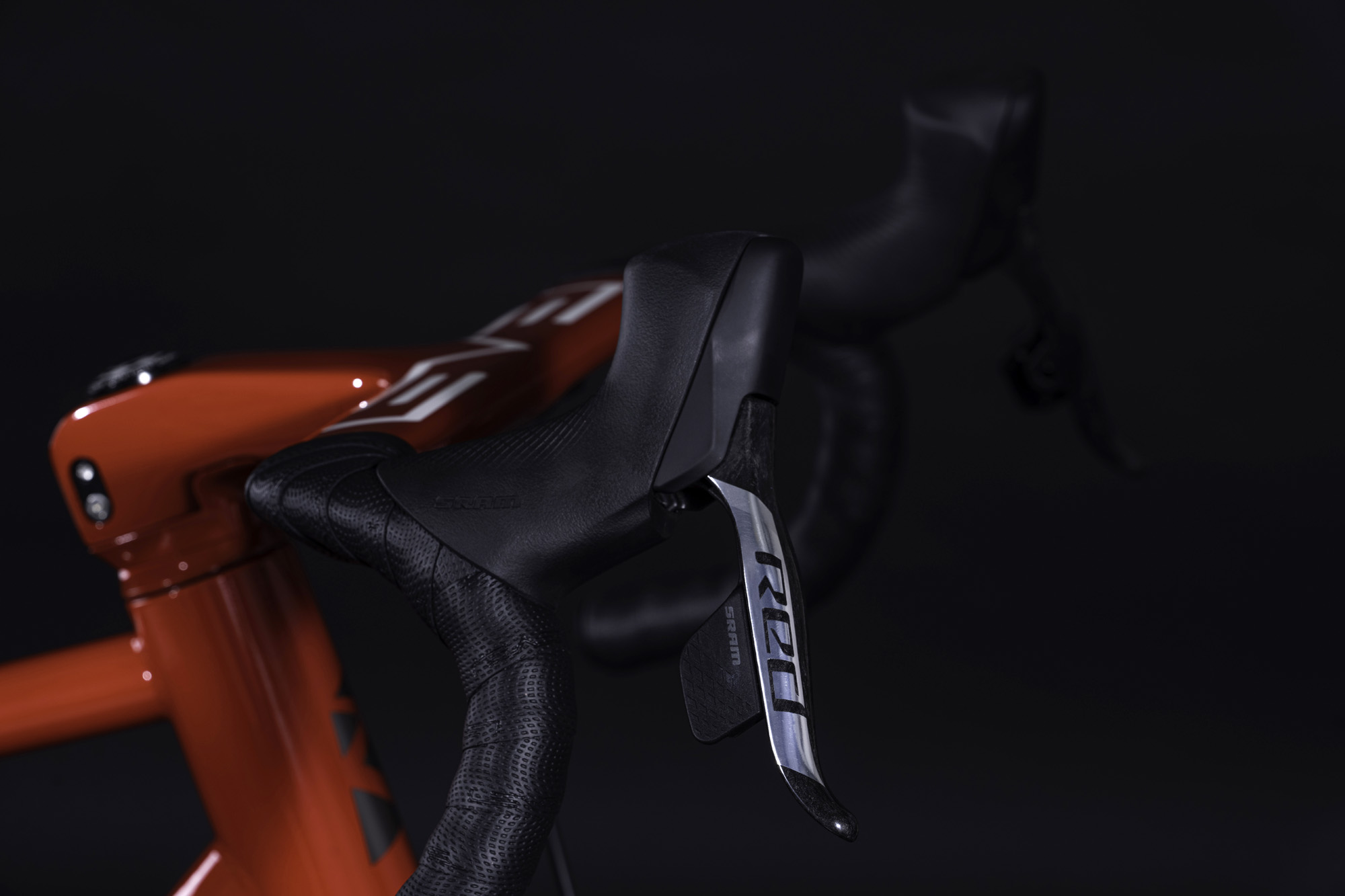 Detail of Ribble's carbon gravel bar and stem