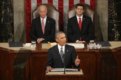 President Obama delivers the State of the Union.