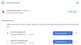 Google Chrome password tool