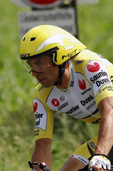 Simoni looking relaxed in the final TT