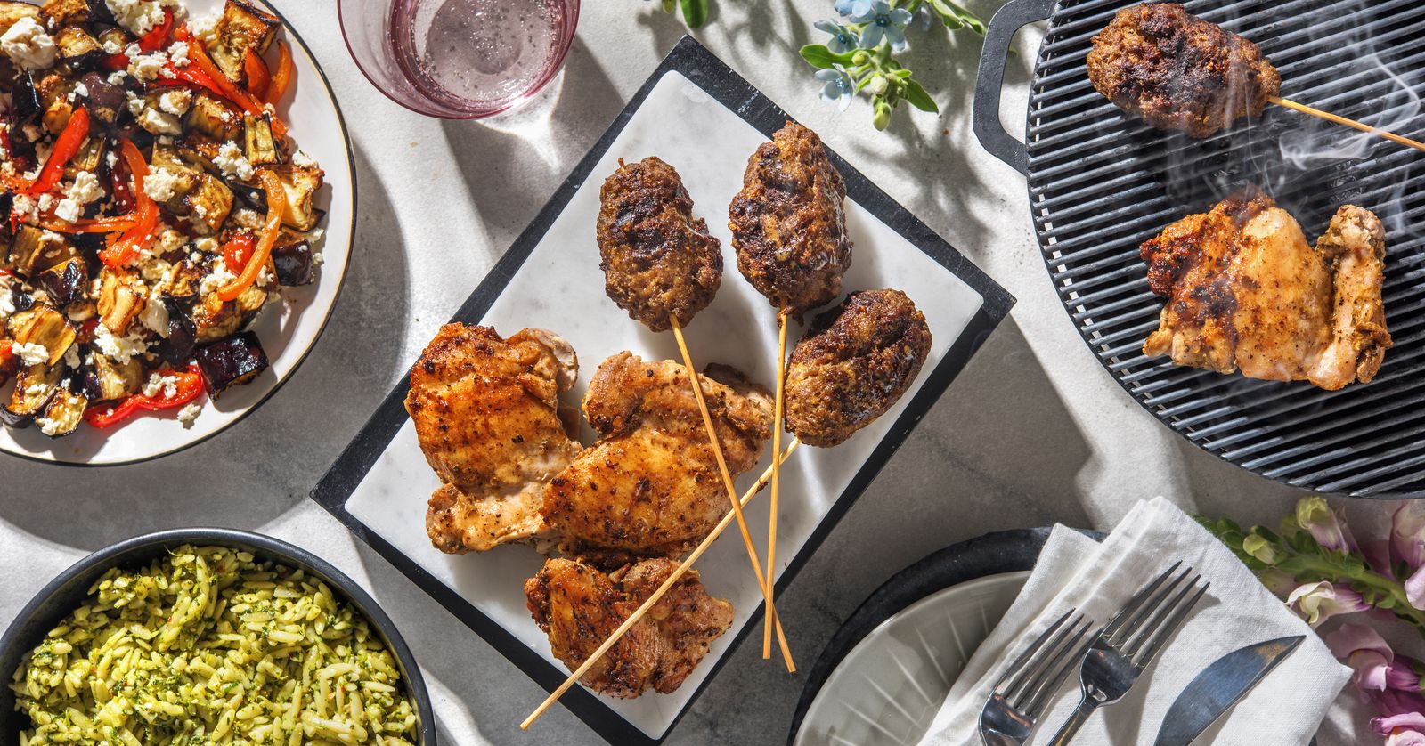 Lamb kofta – BBQ flavours and a chermoula side | Real Homes