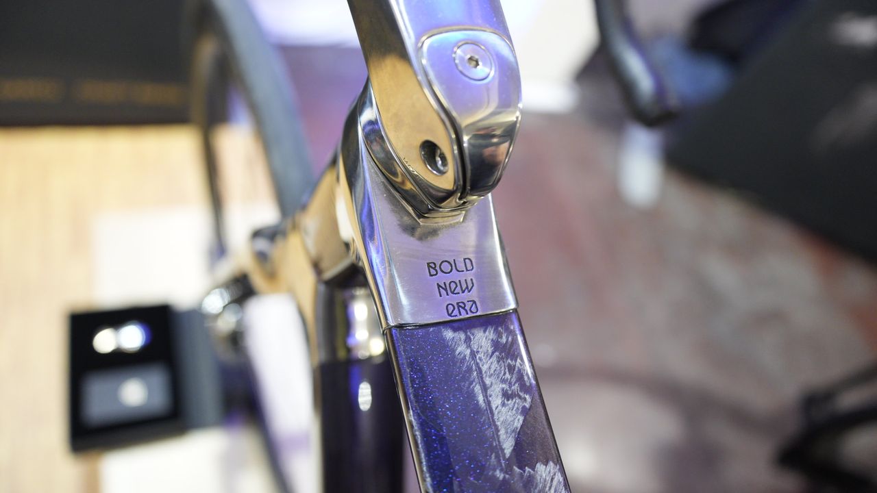 close up details of expensive bikes