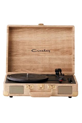 Crosley UO Exclusive Wood Voyager Record Player With Bluetooth Input & Output - best valentine's gifts for boyfriends
