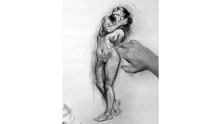 Charcoal figure drawing