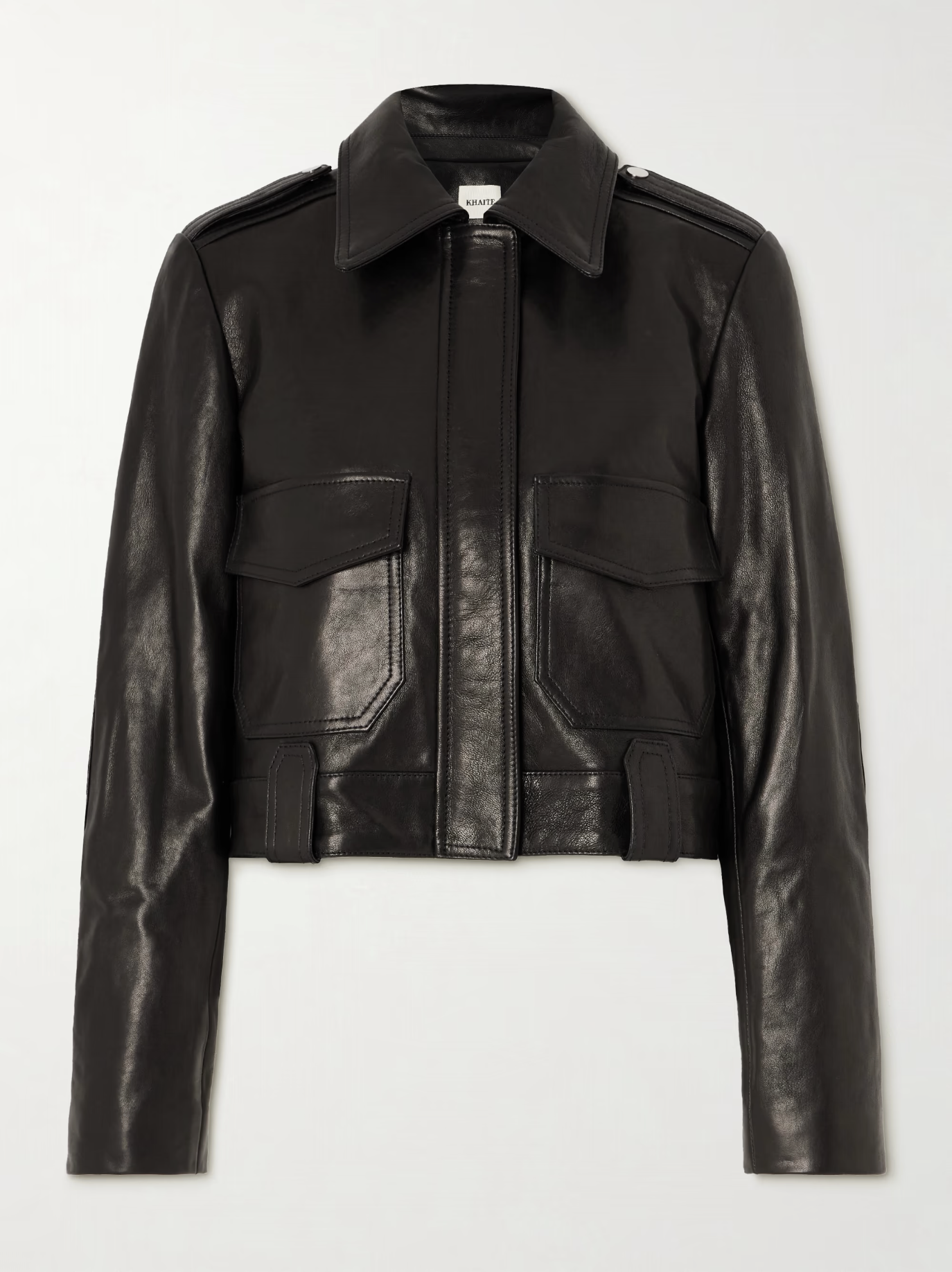 KHAITE, Cordelia Cropped Leather Jacket