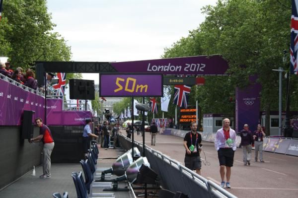 The startline of the Olympic Games cycling road race