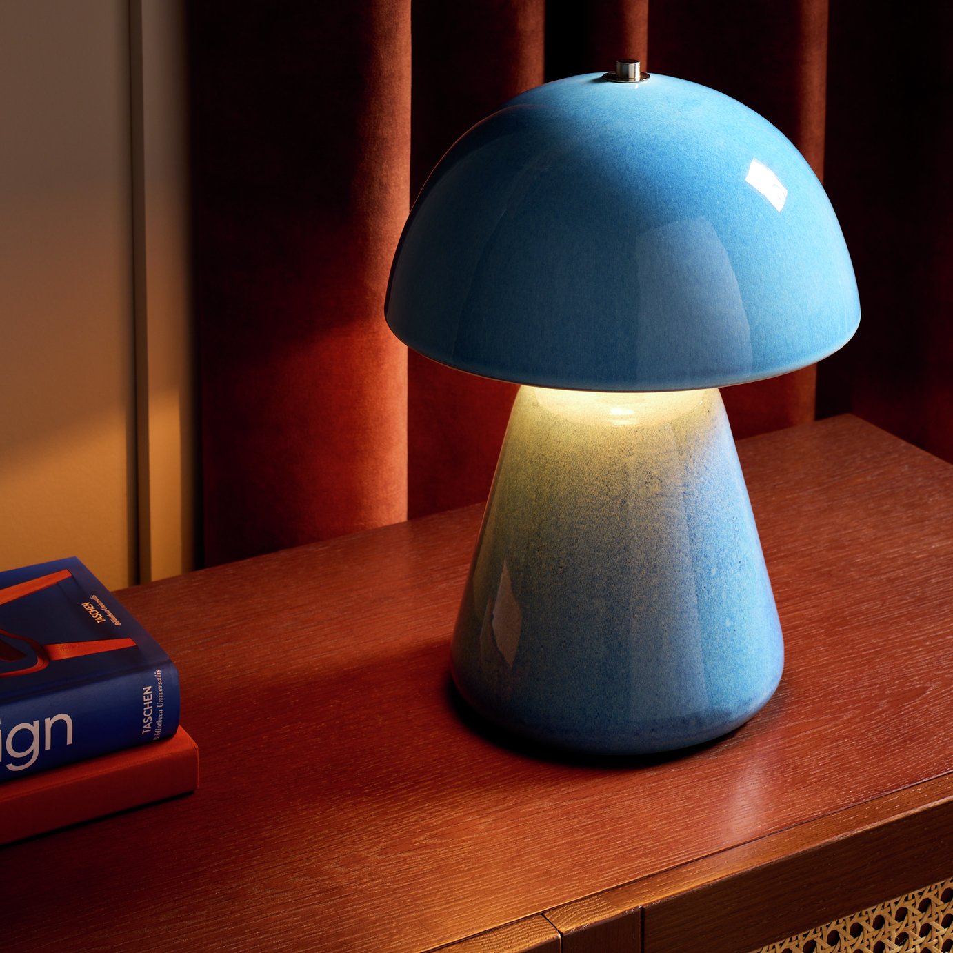 Habitat Hayden Ceramic Table Lamp - Blue