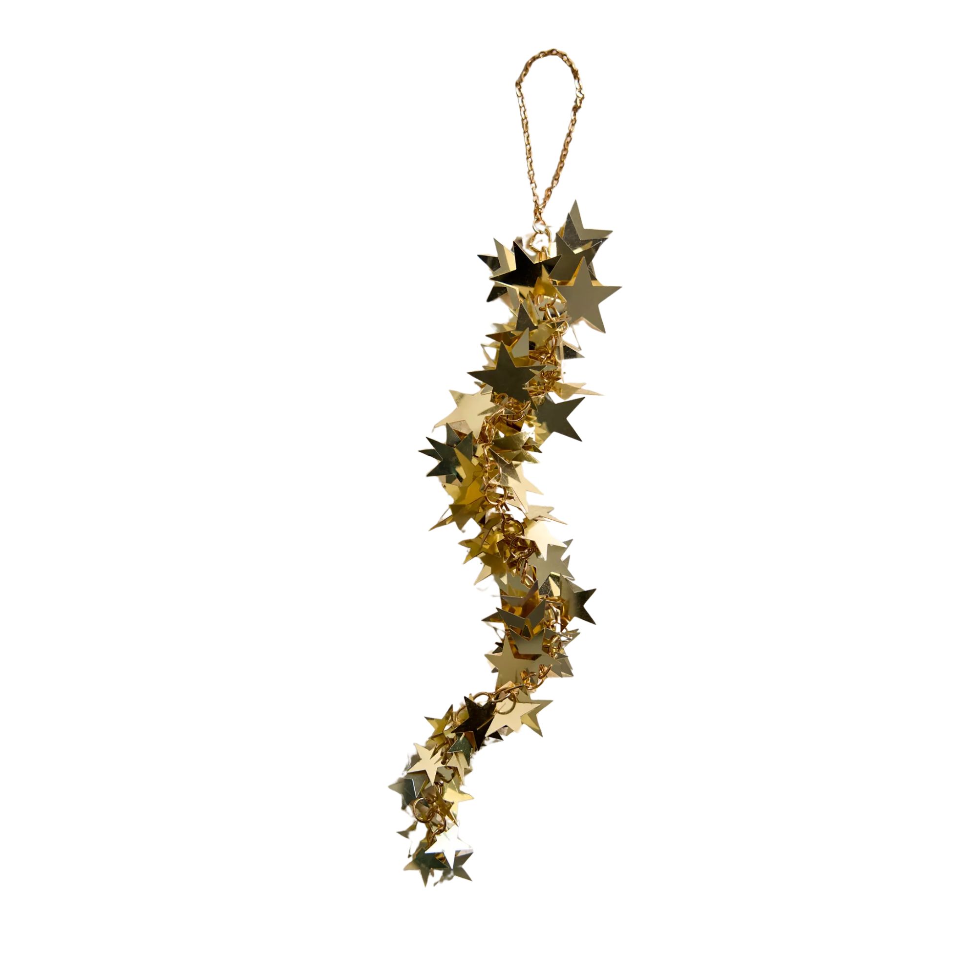 Gold star hanging ornament