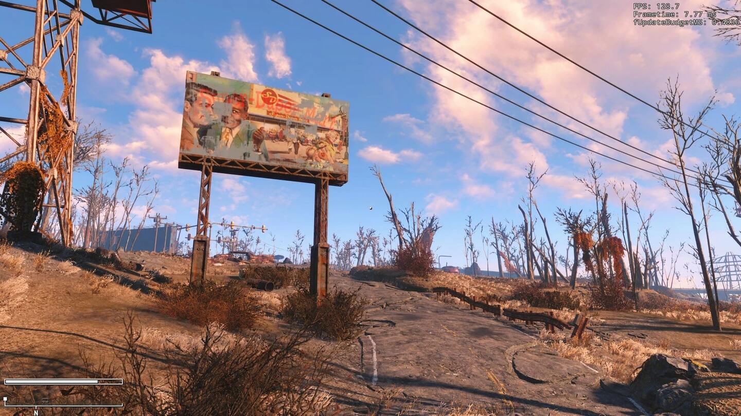 Fallout 4 Previsibines benchmark showing increased FPS.