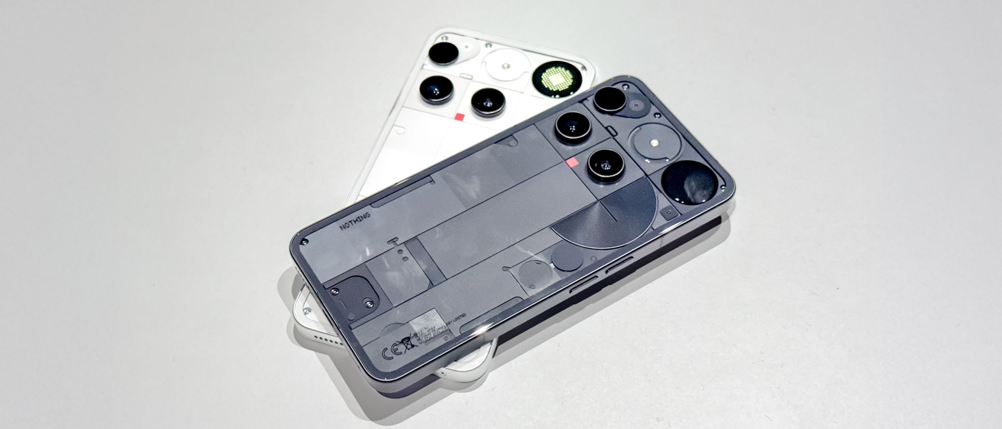 Nothing Phone 3 in white and black