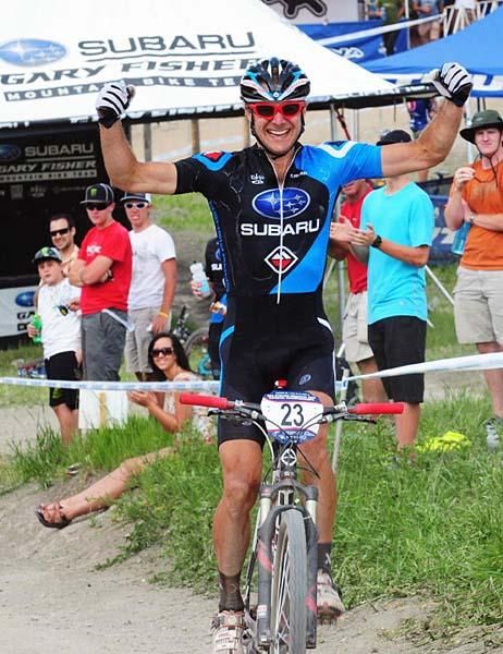 Jeremy Horgan-Kobelski (Gary Fisher/Subaru) wins the cross country championship.
