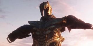 Thanos' Armor hanging in Endgame