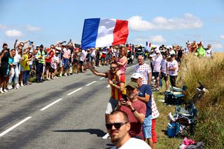 CALAIS FRANCE JULY 05 Fans wait for the peloton to pass at the Cte de RemillyWirquin during the 109th Tour de France 2022 Stage 4 a 1715km stage from Dunkerque to Calais TDF2022 WorldTour on July 05 2022 in Calais France Photo by Michael SteeleGetty Images