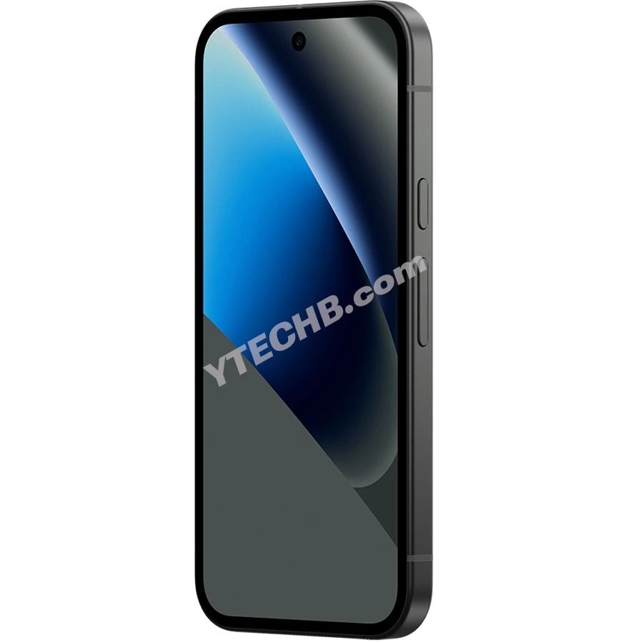 right side angle of the Pixel 10a showing the power and volume buttons and the screen
