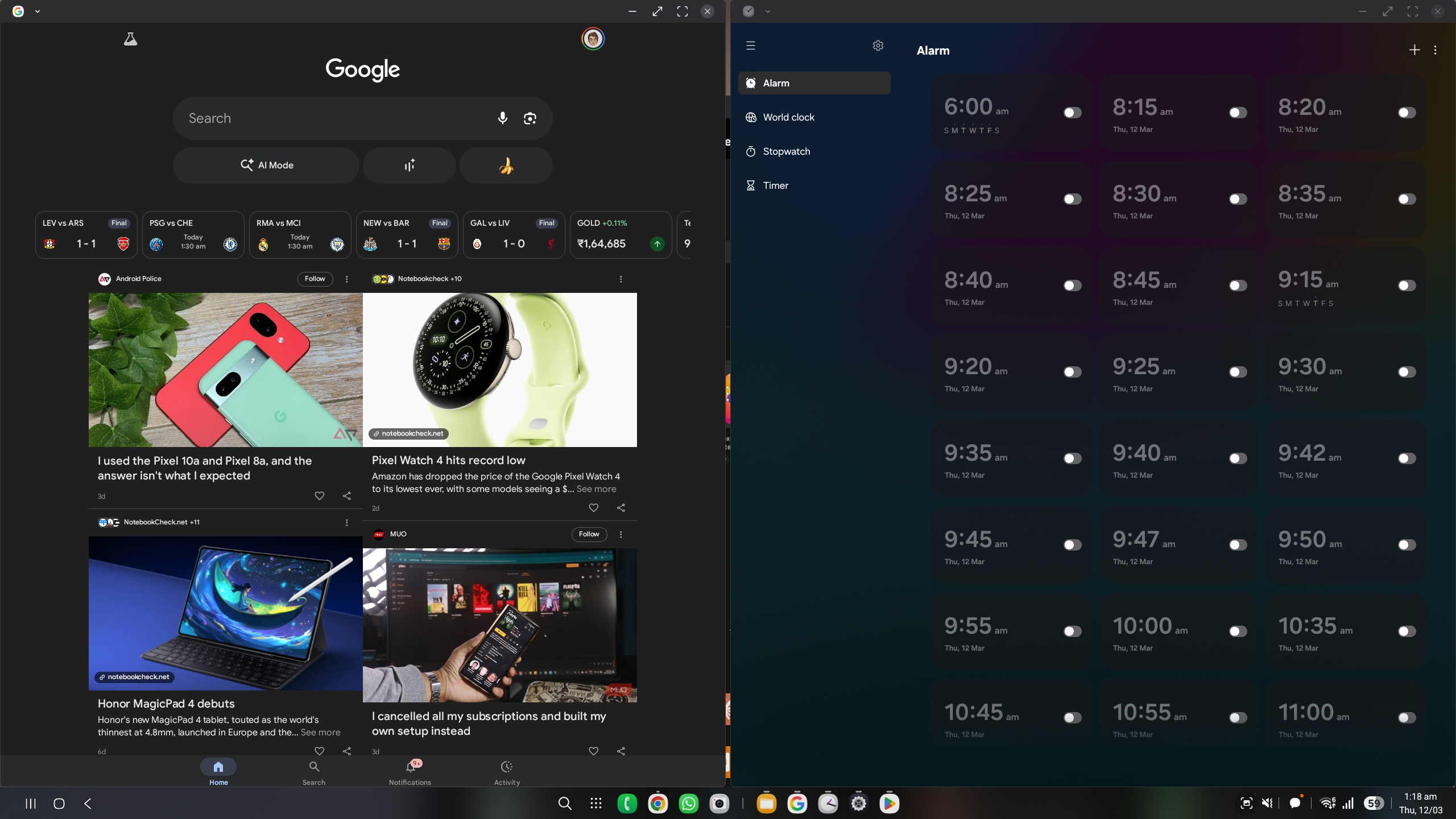 Samsung DeX on Galaxy S26 Ultra screenshots