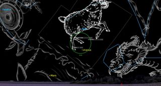 An illustration of the night sky on Aug. 24