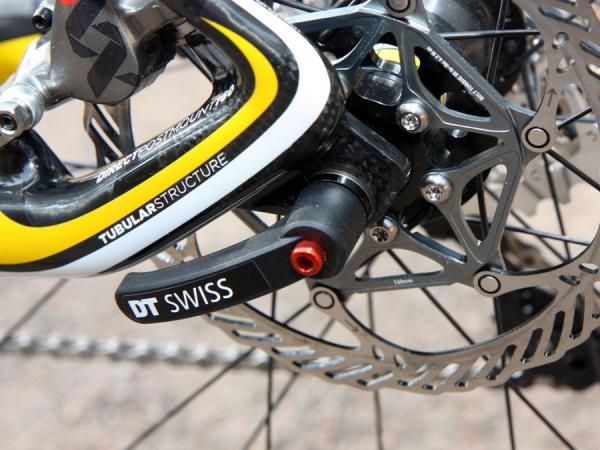 Additional handling precision comes courtesy of the 10mm thru-bolt DT Swiss RWS skewer.